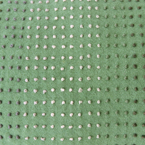 Knot green wolvilt kussen