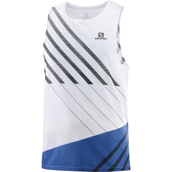 Débardeur trail SALOMON T SHIRT SENSE AERO SINGLET TANK M WHITE