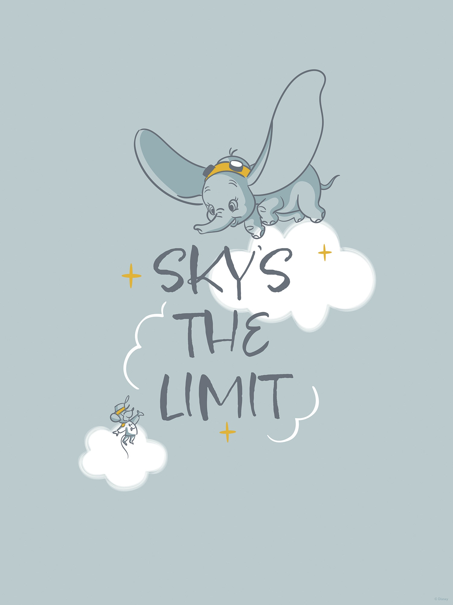 Komar Wandbild »Disney Dumbo Sky`s the Limit« Disney Set, 1 Stk. tlg. 30 x 40 cm (Breite x Höhe) - Kinderzimmer, Dekoration