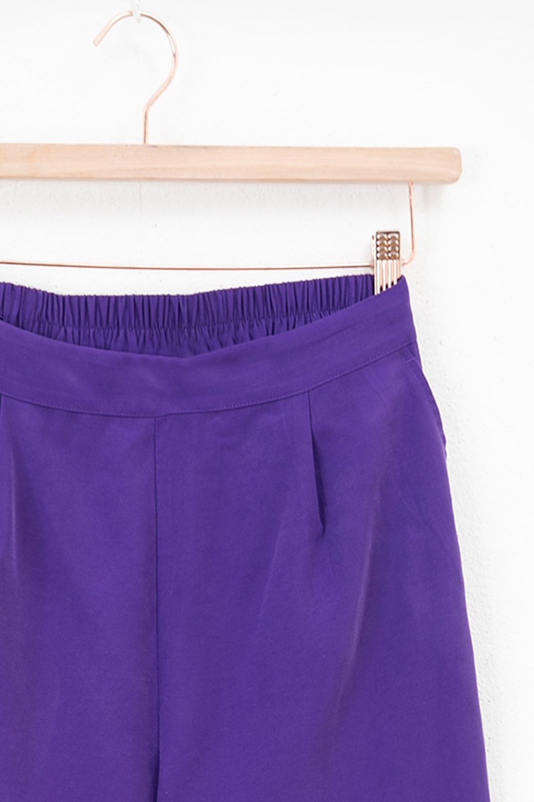 Donkerpaarse wide leg broek