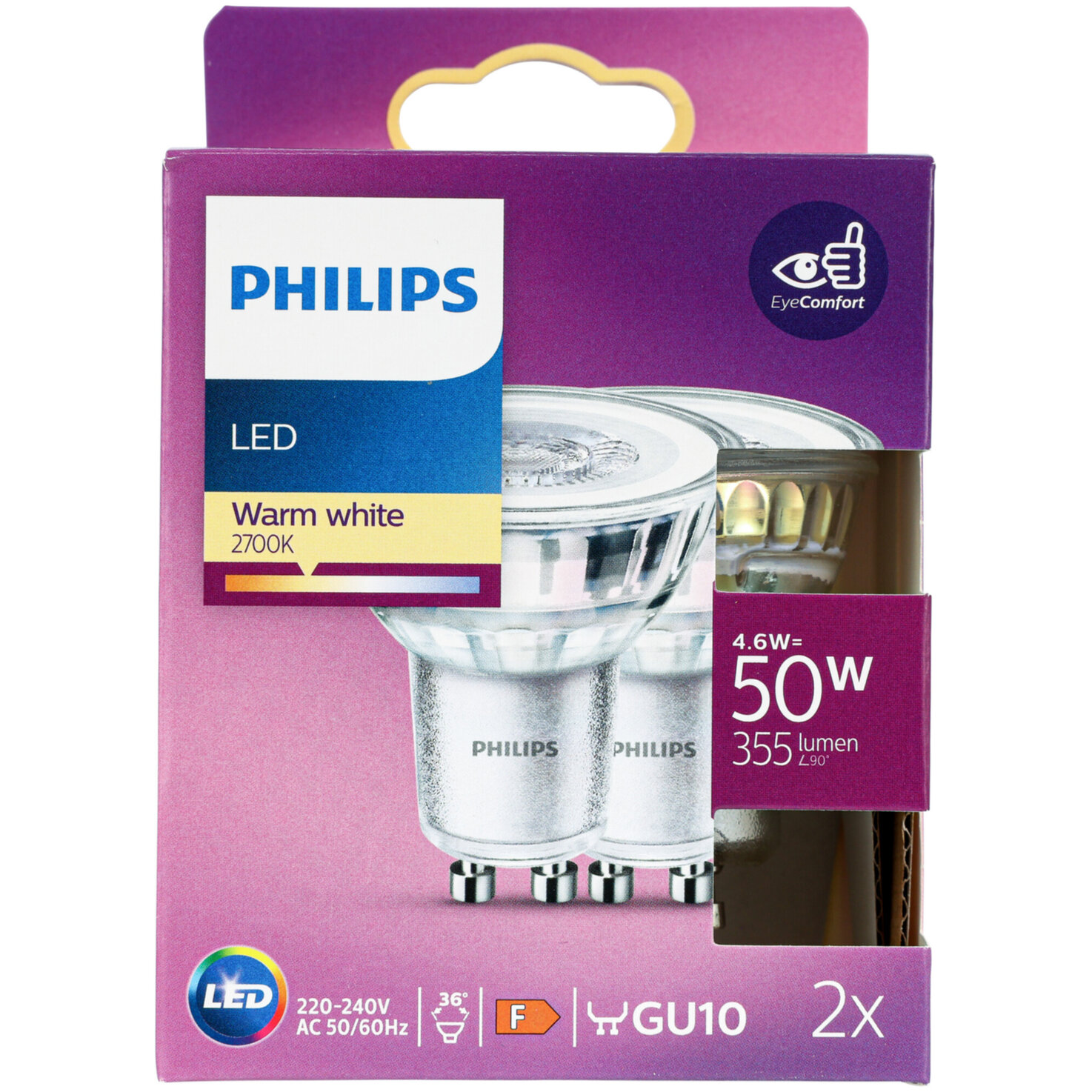 Philips LED-Reflektor GU10 warmweiss 4.6 W 2 Stück