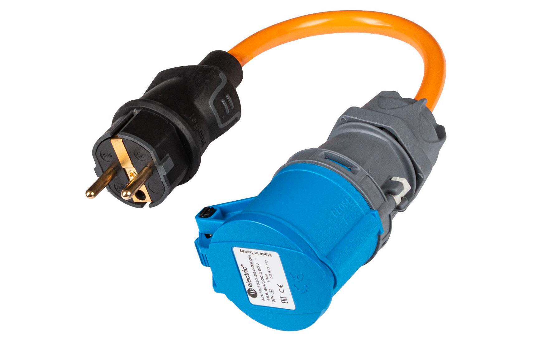 Adapterkabel CEE16/3 - SchukoMobiler Lader an Schuko Dose