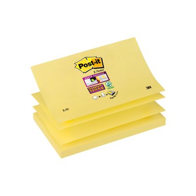 Post-it - Bloc Z-Notes Super Sticky - jaune - 76 x 127 mm