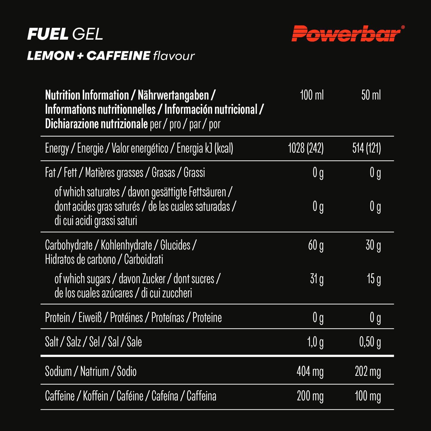 PowerbarBlack Line FUEL GEL