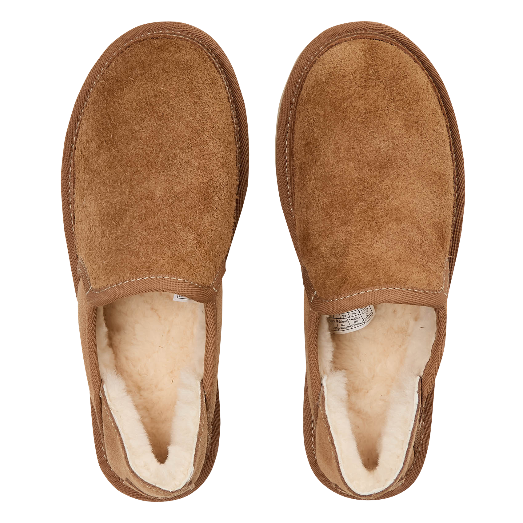 HAYDEN - Chaussons en cuir velours | Marron