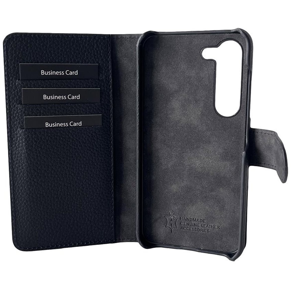 2in1 Samsung Galaxy S24 Echtleder Magnet Wallet Case Tasche Flip Cover (JOSSS24-M01) - Schwarz
