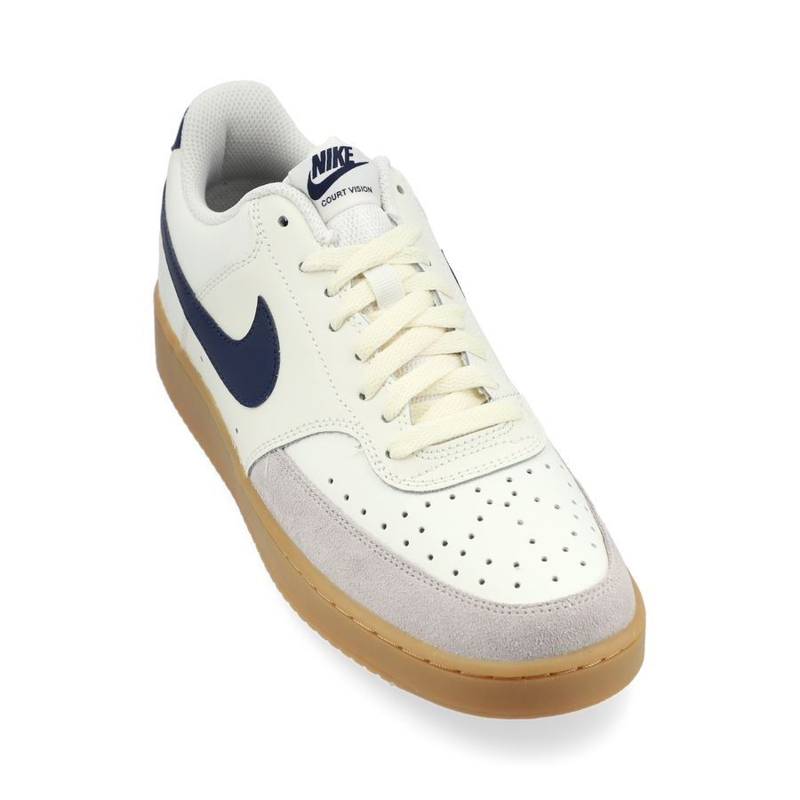 Nike Chaussures Court Vision Low - Blanc Cassé/Bleu Marine/Marron