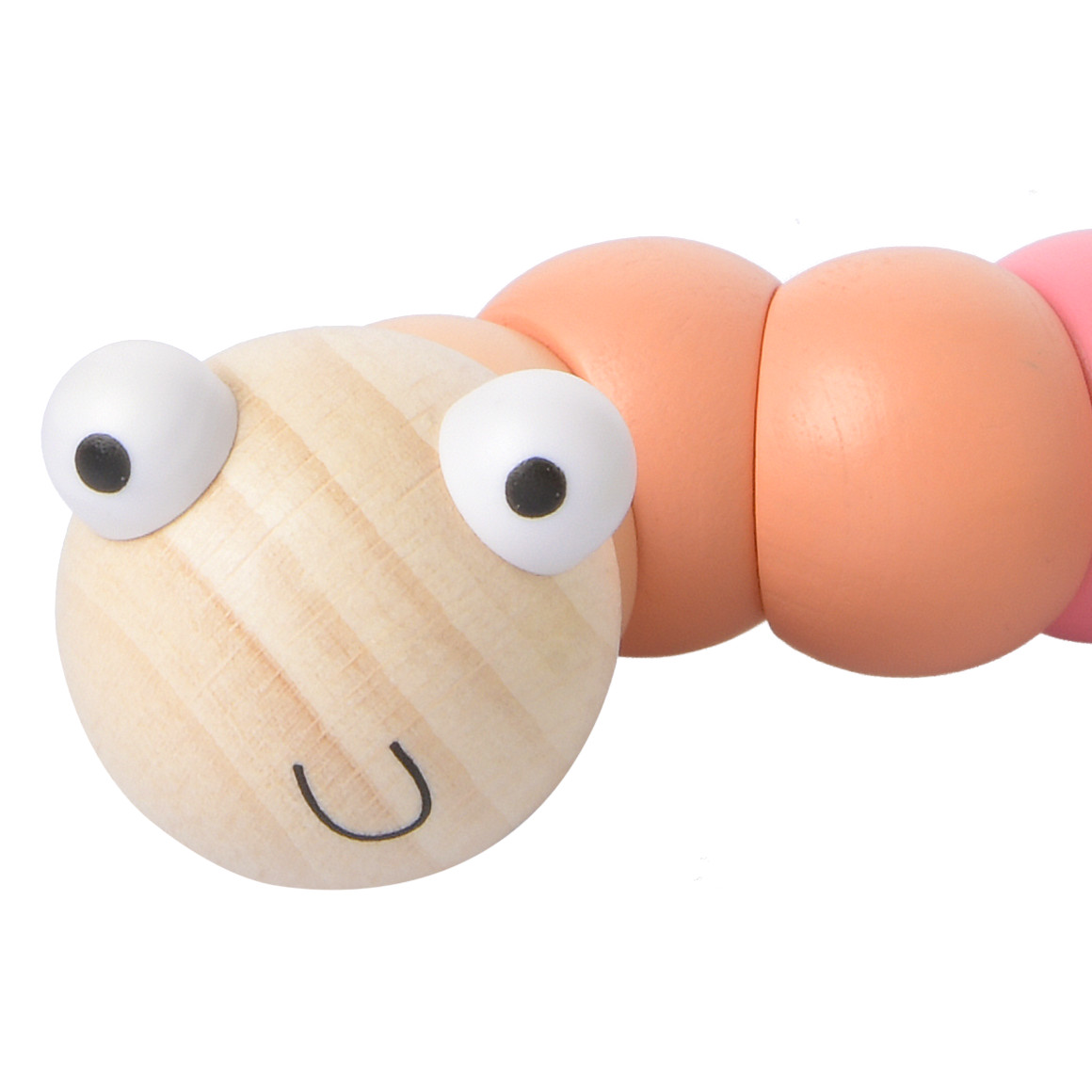 Topomini Baby Greifling Raupe aus Holz rosa / bunt