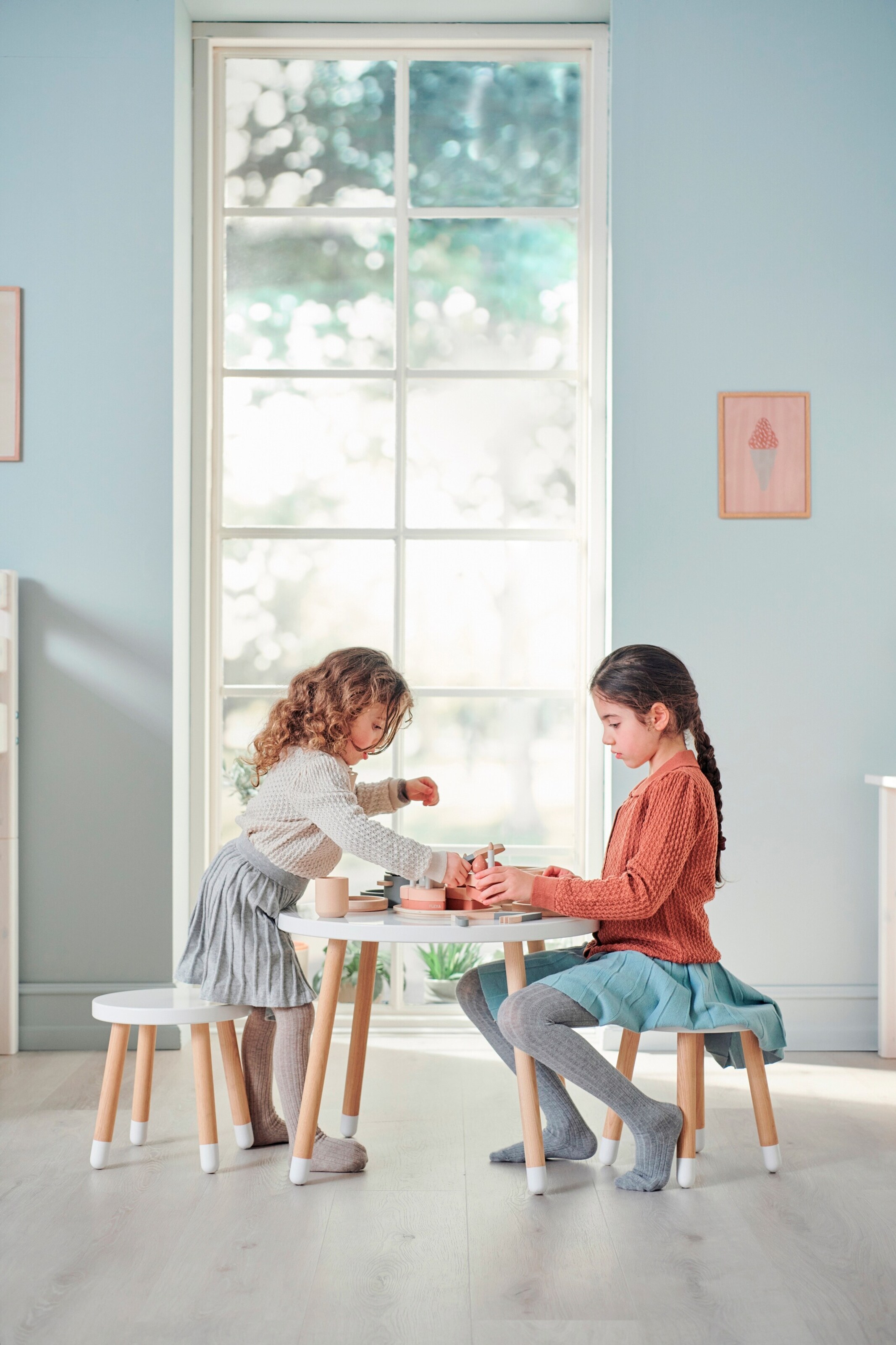 Flexa Dots Kinderhocker, cream