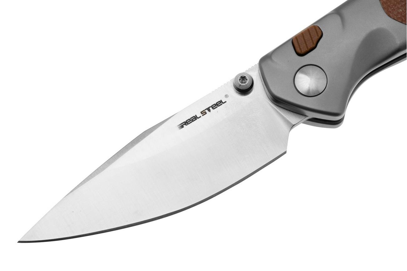Real Steel Hoeft 7901NM Satin S35VN, Natural Micarta zakmes, Austin Fox design