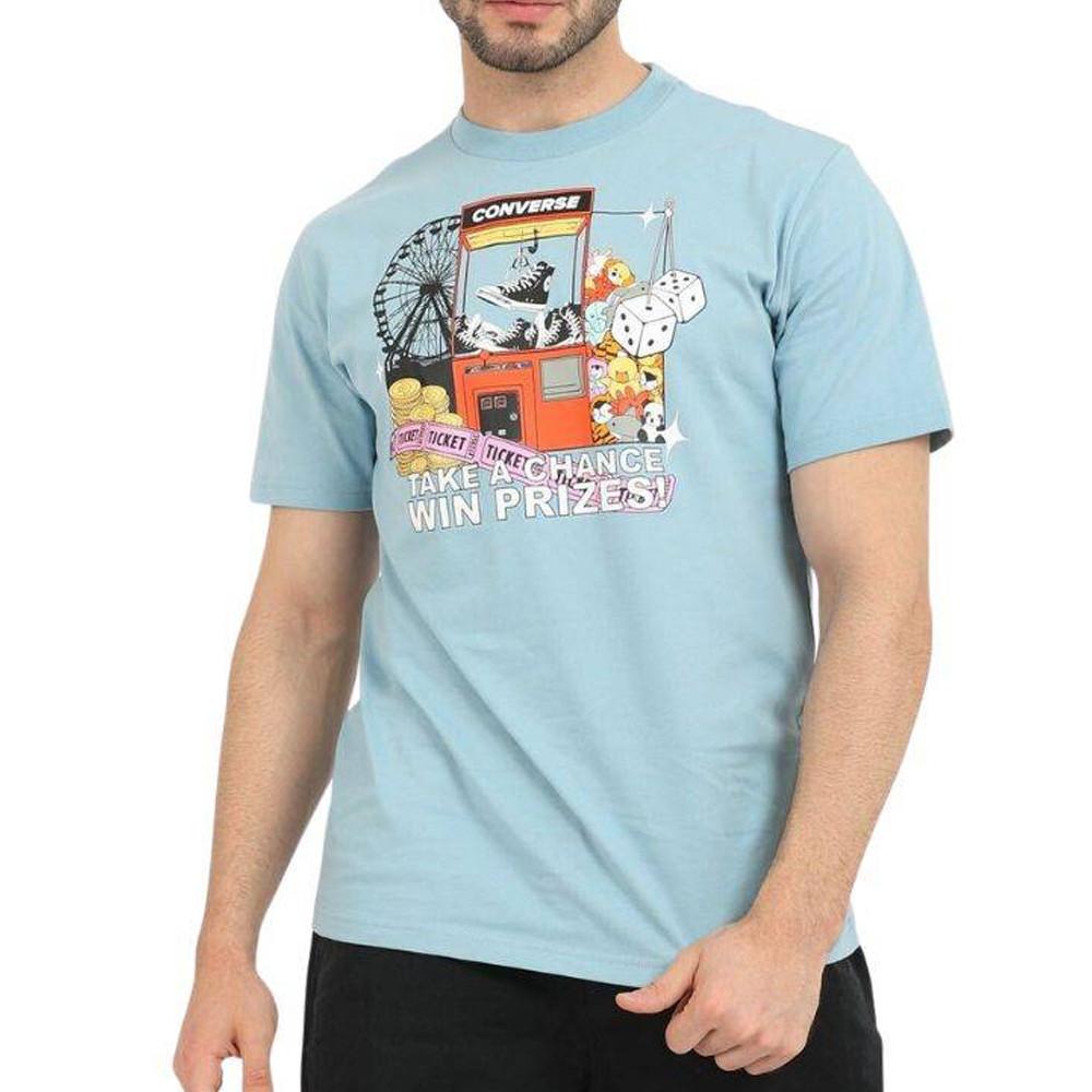 Converse T-shirt Bleu Homme Converse Claw Machine