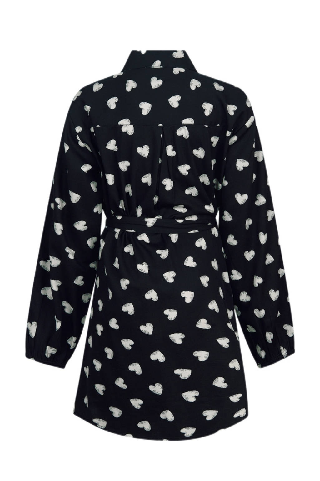 Shoeby blousejurk met hartjes zwart/wit