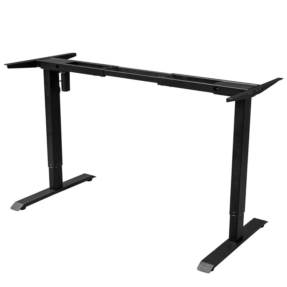 Elektrisch verstelbaar bureau - 180x80 cm - Single motor - Zwart / Antraciet