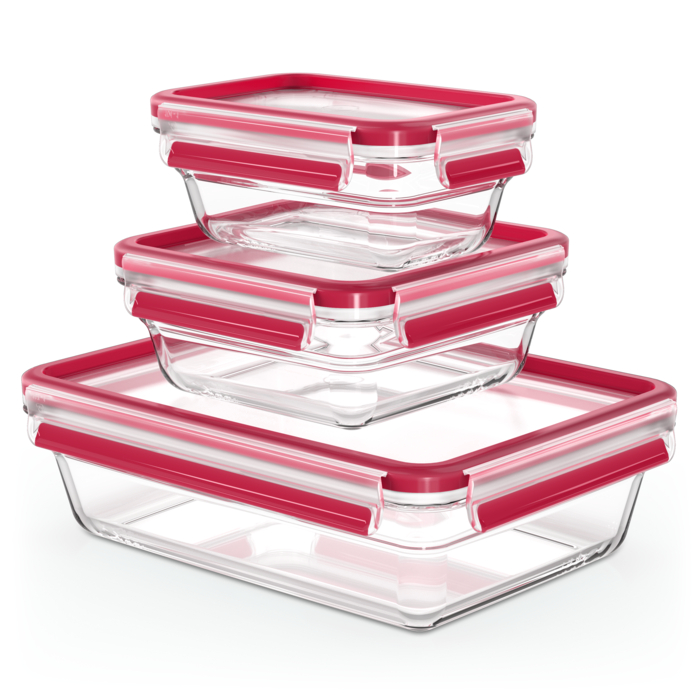 MASTERSEAL FRESH Verre Set 3 boîtes 0,45 L/0,8 L/2 L