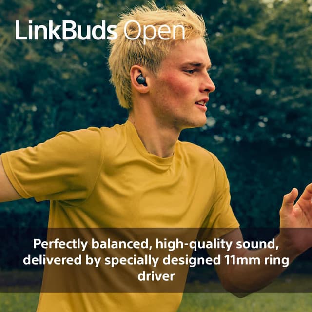 Sony LinkBuds Open true wireless in-ear høretelefoner (sort)