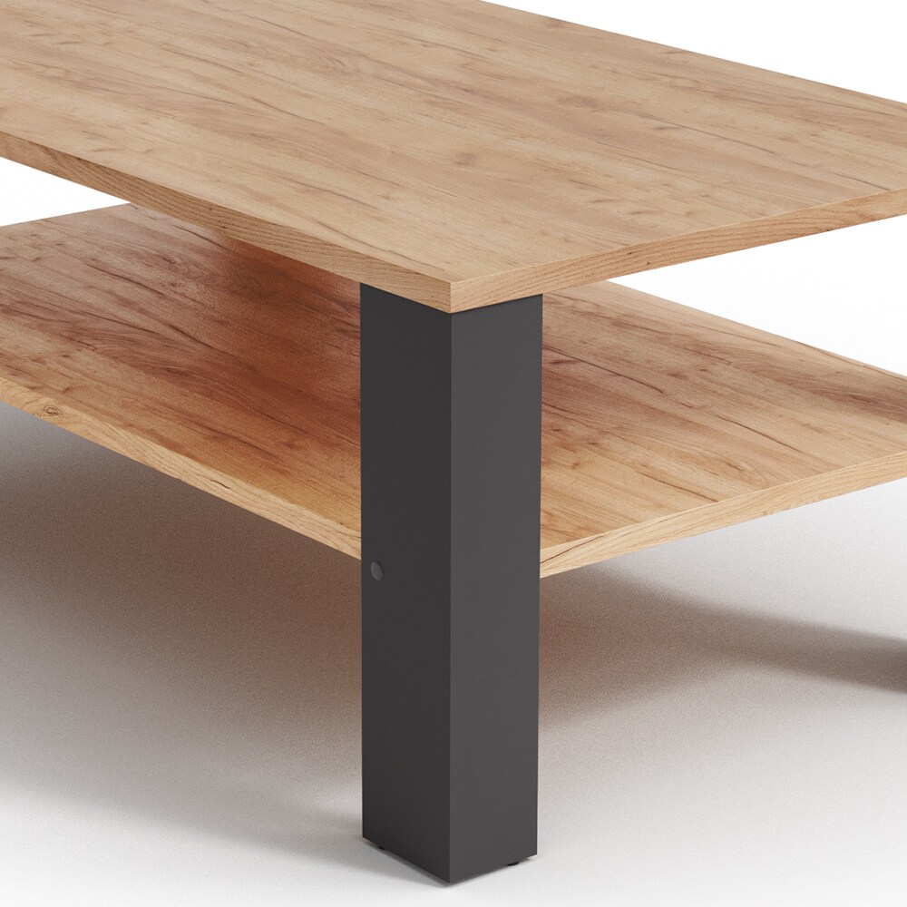 VICCO Couchtisch Anthrazit Sandeiche 100 x 60 cm - Wohnzimmertisch Beistelltisch Kaffeetisch