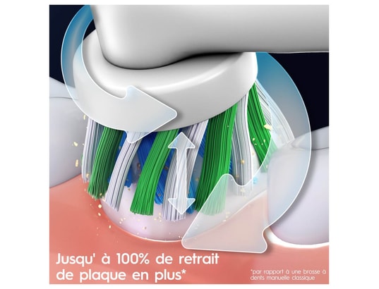 ORAL B - Brosse à dent électrique Oral-B Pro 1 Bleue Cross Action + 1 brossette