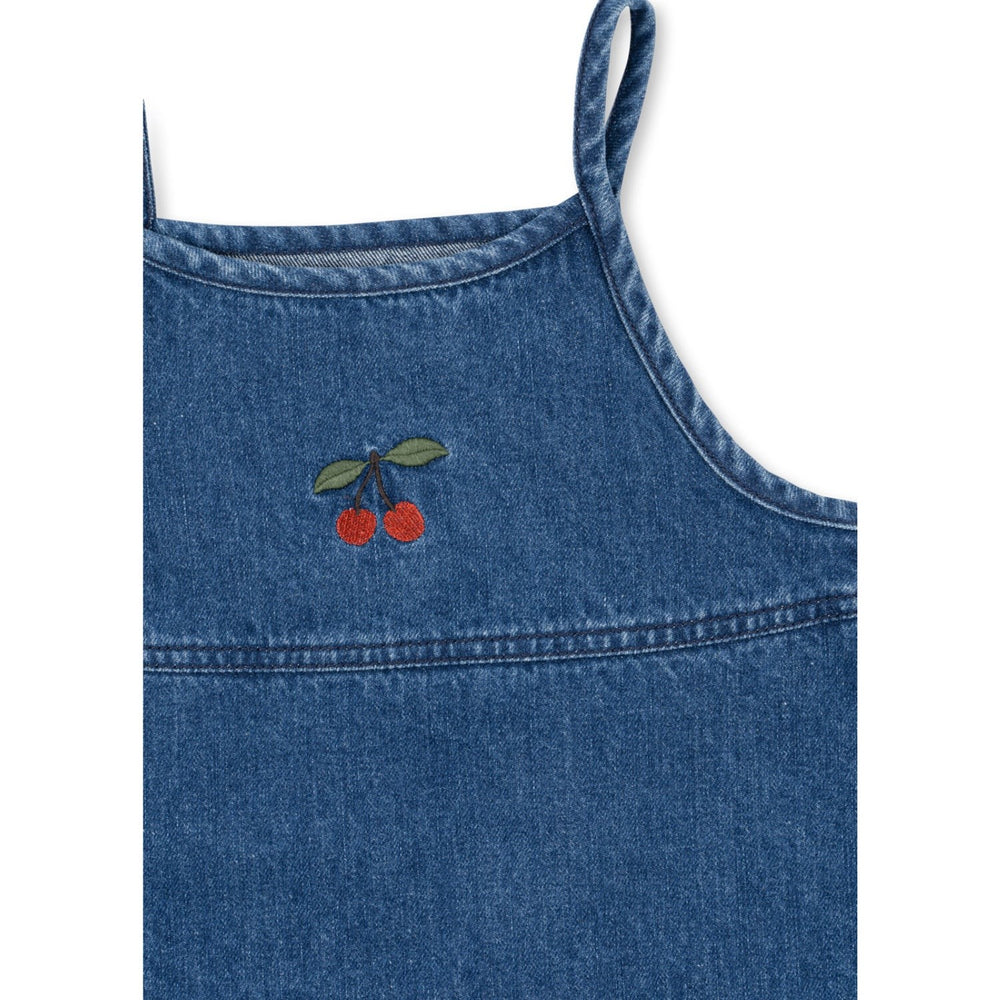 Køb Konges Sløjd x Luksusbaby Denim Blue Magot Strap Kjole GOTS