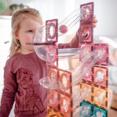 Connetix Magnetiske Byggeklosser Pastel Ball Run Pack 106 Deler