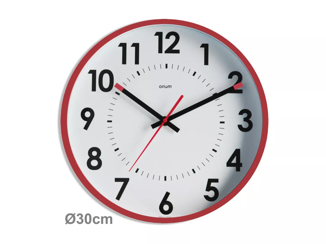 Horloge silencieuse Abylis Ø30cm - Lie de vin - Orium