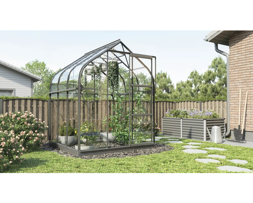 Vitavia Orion 3800 kas, enkelvoudig veiligheidsglas 3 mm, 202x195 cm, zwart