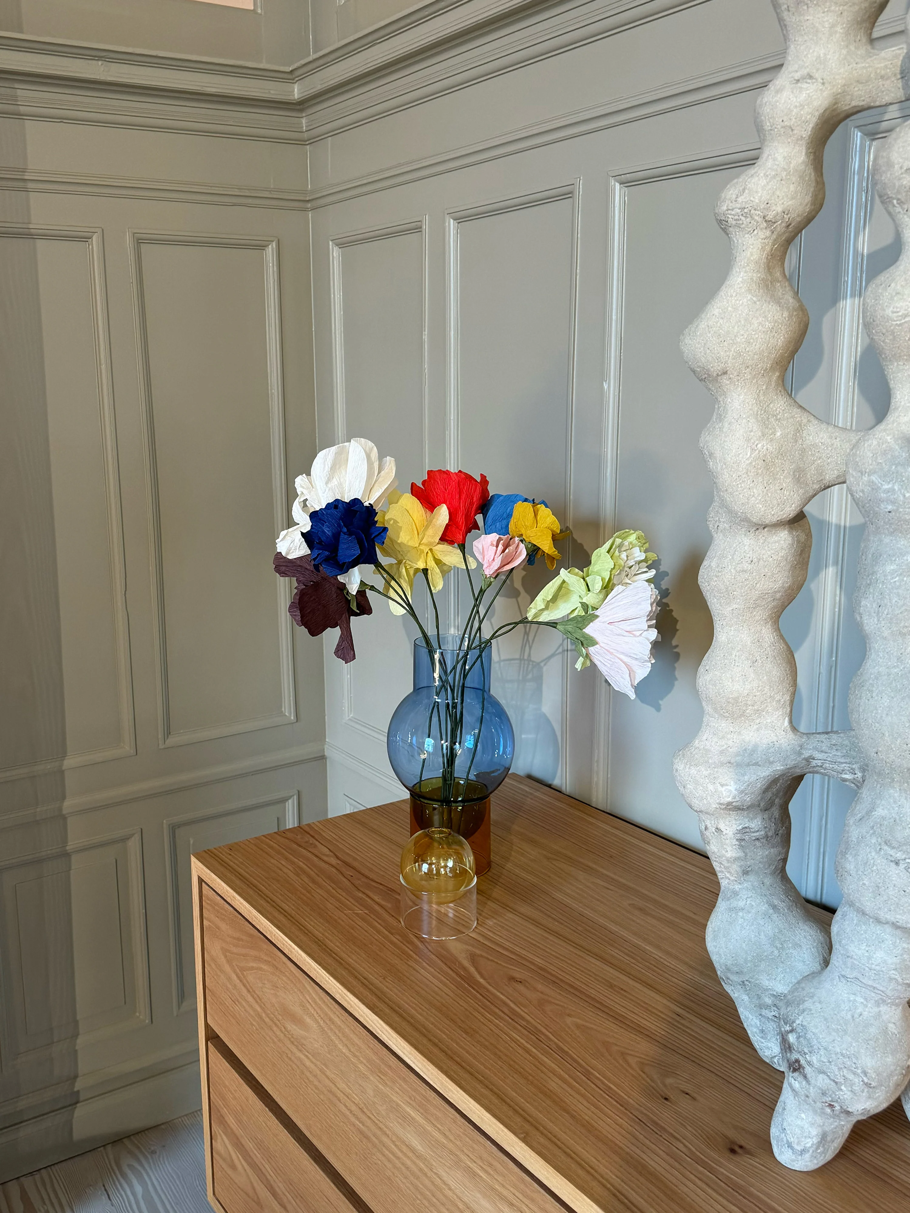 Handgemaakte kunstbloem Windflower
