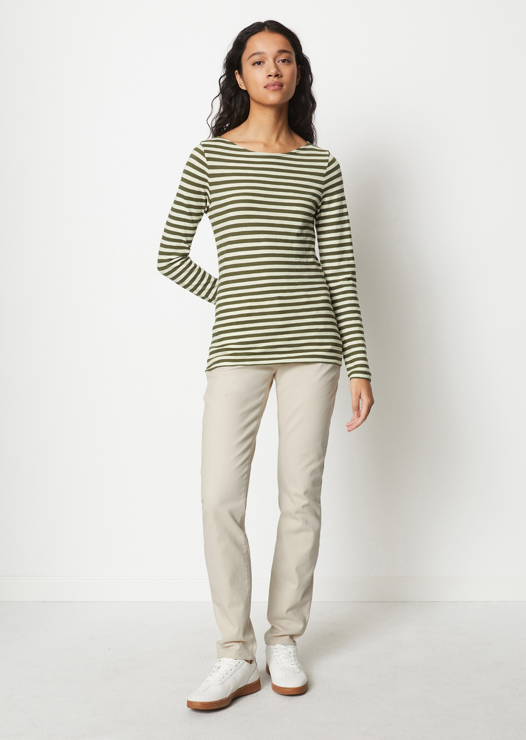 Ringel-Longsleeve regularaus Slubjersey
