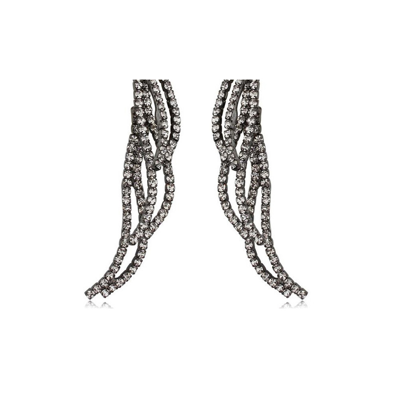 Boucles d'oreilles Pendantes en Cristal Blanc