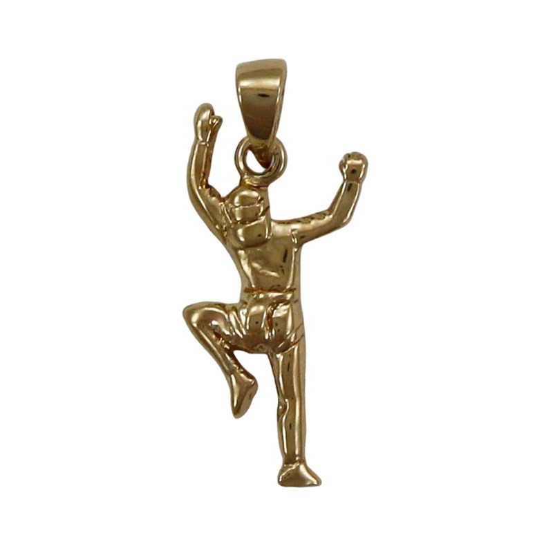 Pendentif alpiniste escalade - Plaqué or