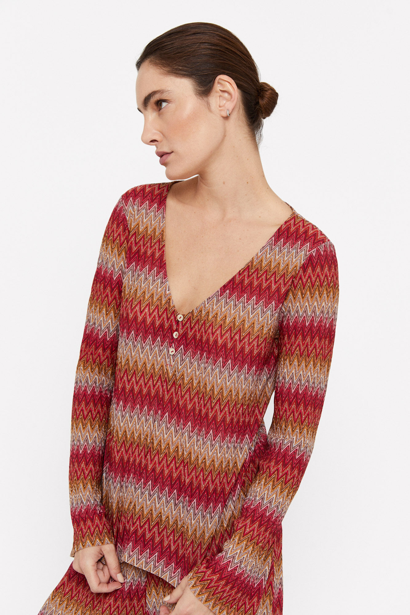 Top de malha estampado multicolorido - Multicolorido