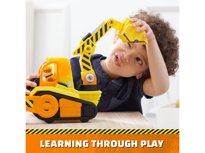 Spinmaster Rubble und Crew Deluxe Bulldozer Rubble mit seinem Deluxe Planierraupen-Fahrzeug