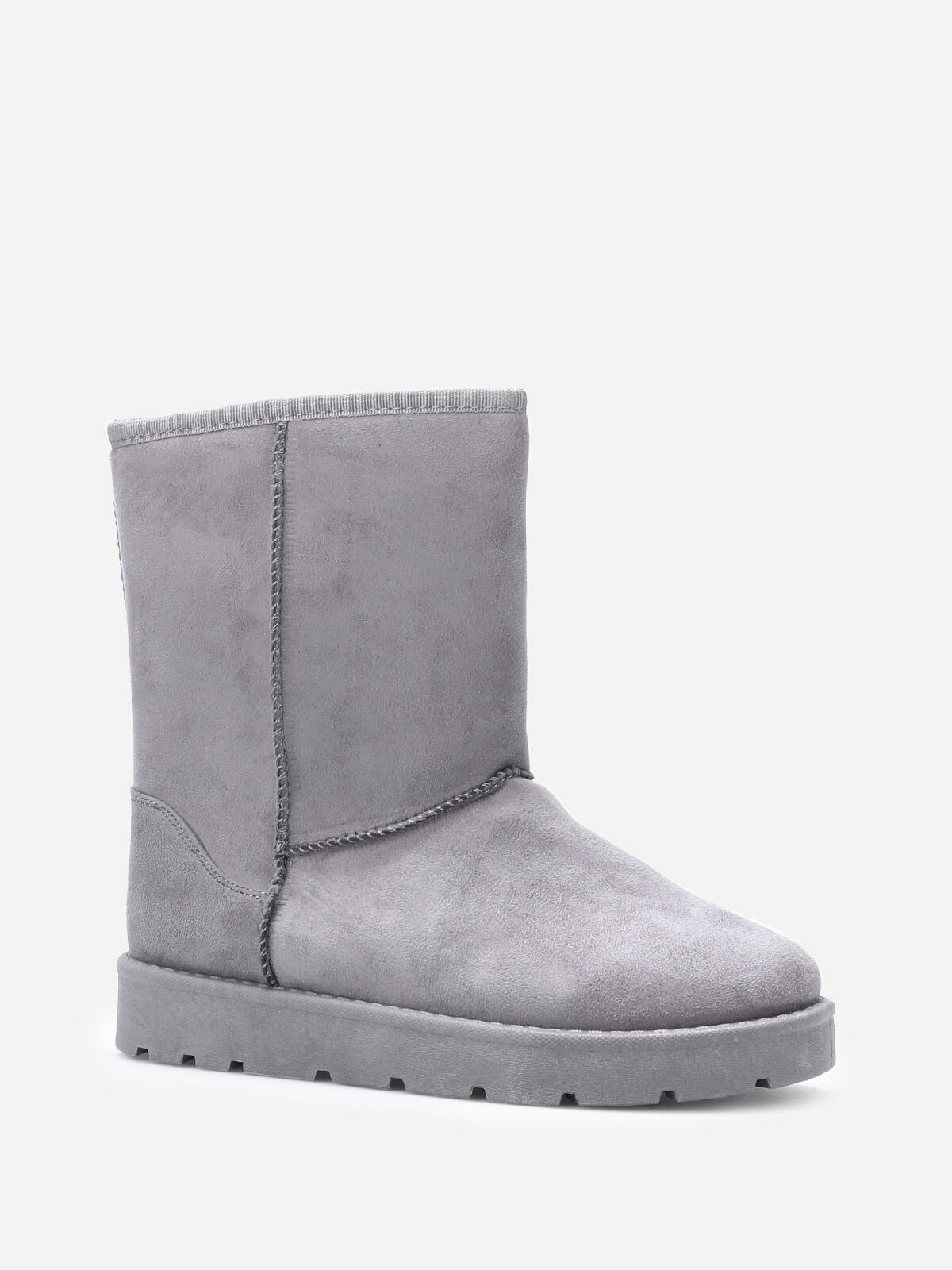 Boots en suédine fourrées- Gris