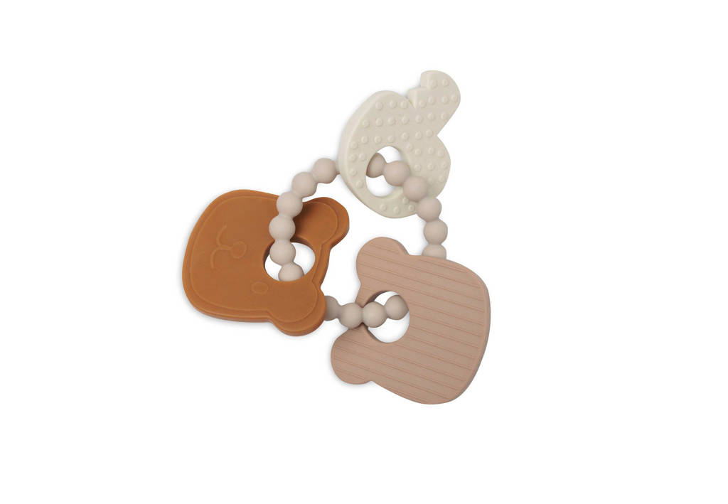 siliconen bijtring 15x11x1 cm Teddy Bear