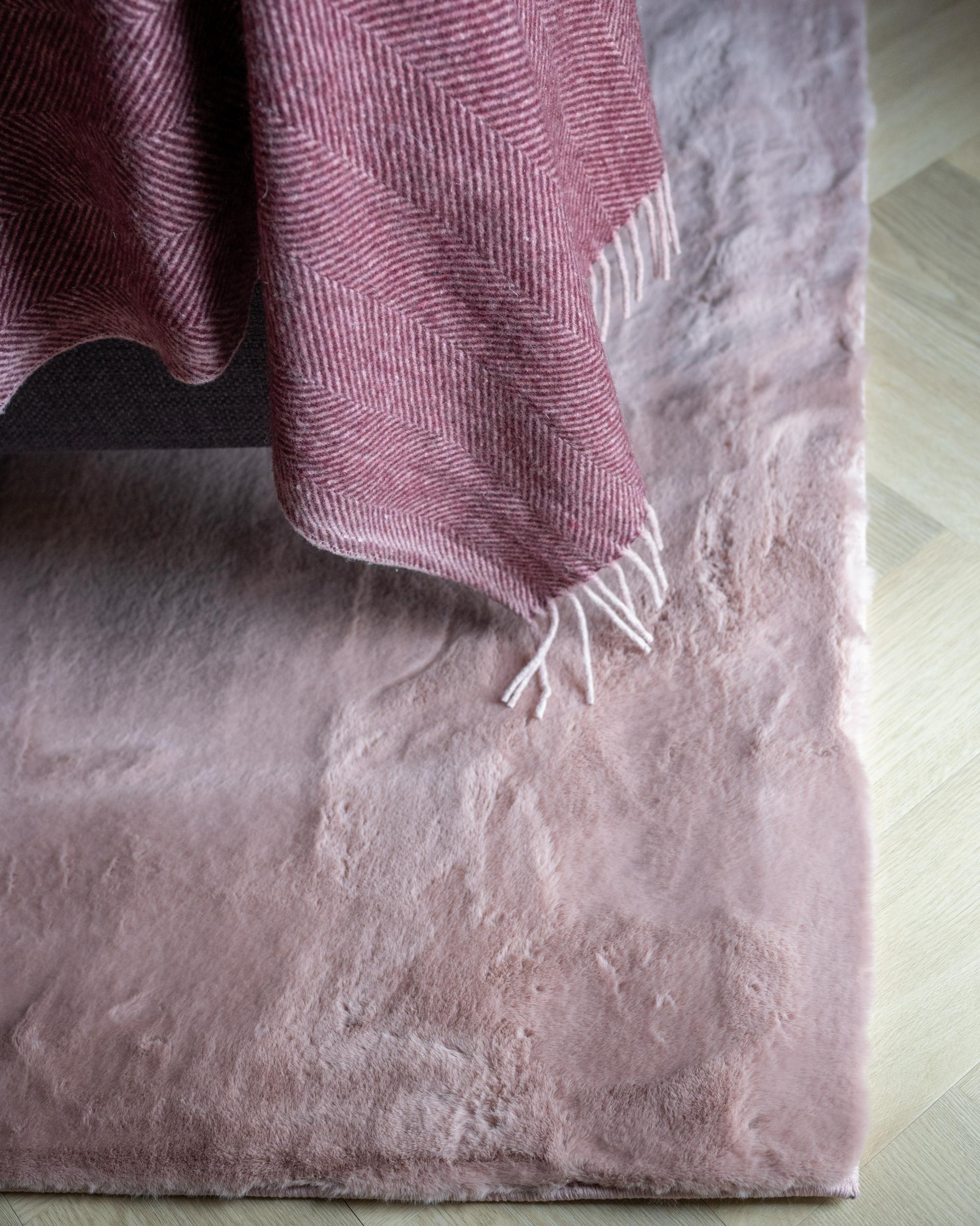 Kunstbontkleed MIRPUR Roze 80 x 150 cm