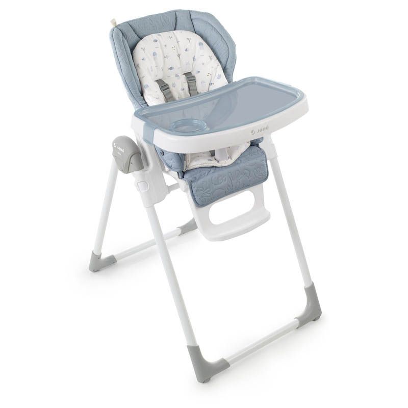 Chaise haute réglable MILA LAZULI BLUE - Ecru