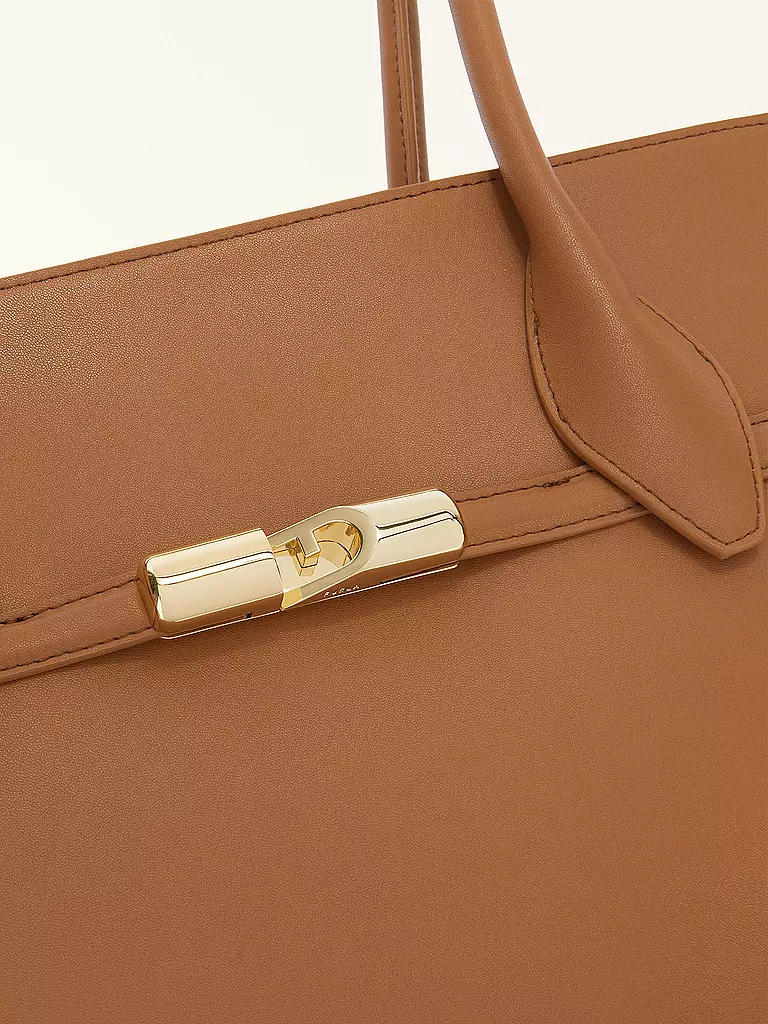 FURLA Ledertasche - Shopper GOCCIA Large camel