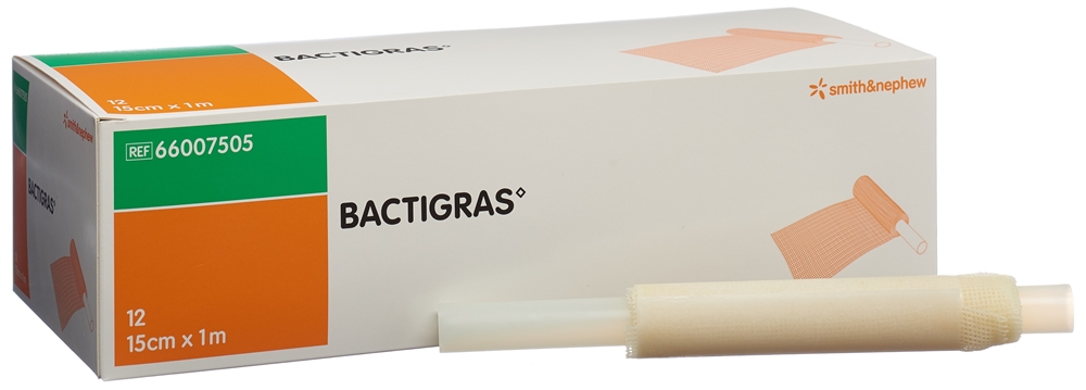 BACTIGRAS Gazeverband Gaze 15cmx1m 12 Stk