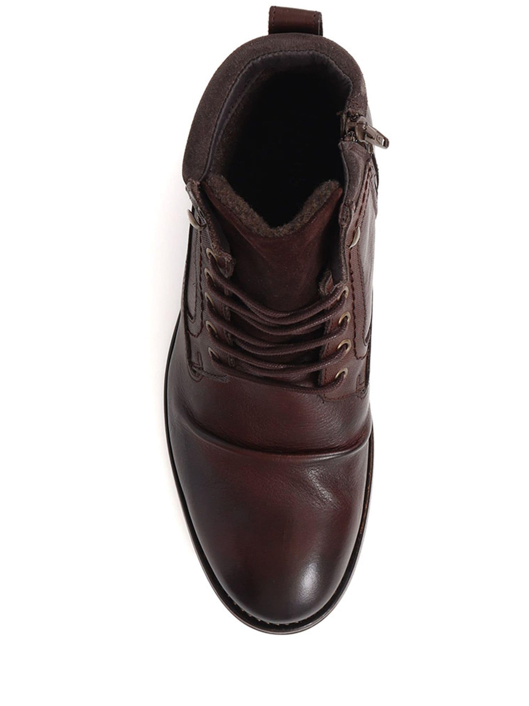 Bruin - Jones Bootmaker Docklands leren Boots met Vetersluiting