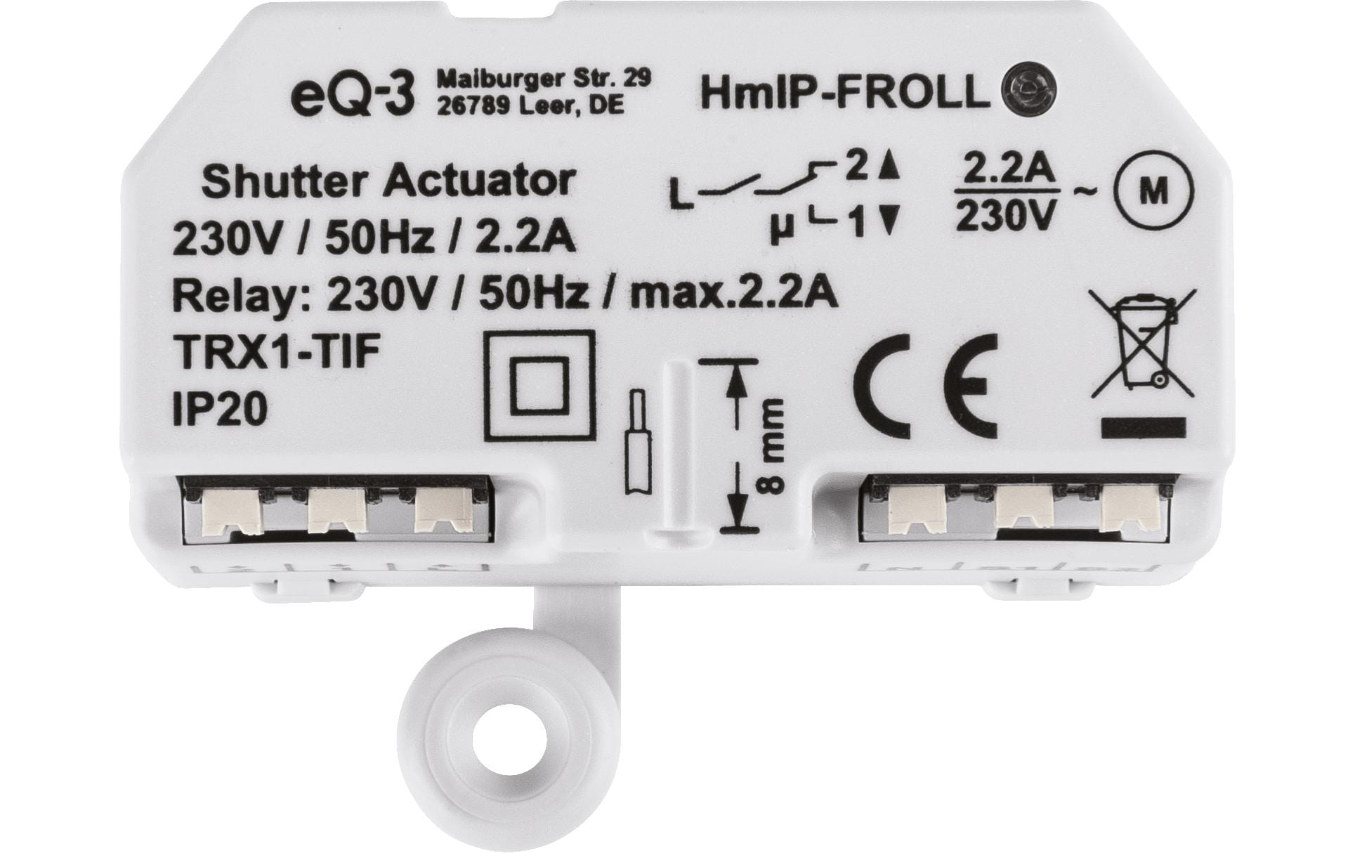 Smart Home Funk-Rollladenaktor UnterputzUnterputzaktor zum Steuern von Rollläden und Markisen – HmIP-FROLL