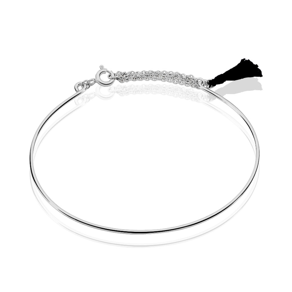 Bracelet Jonc Sibel Argent Blanc