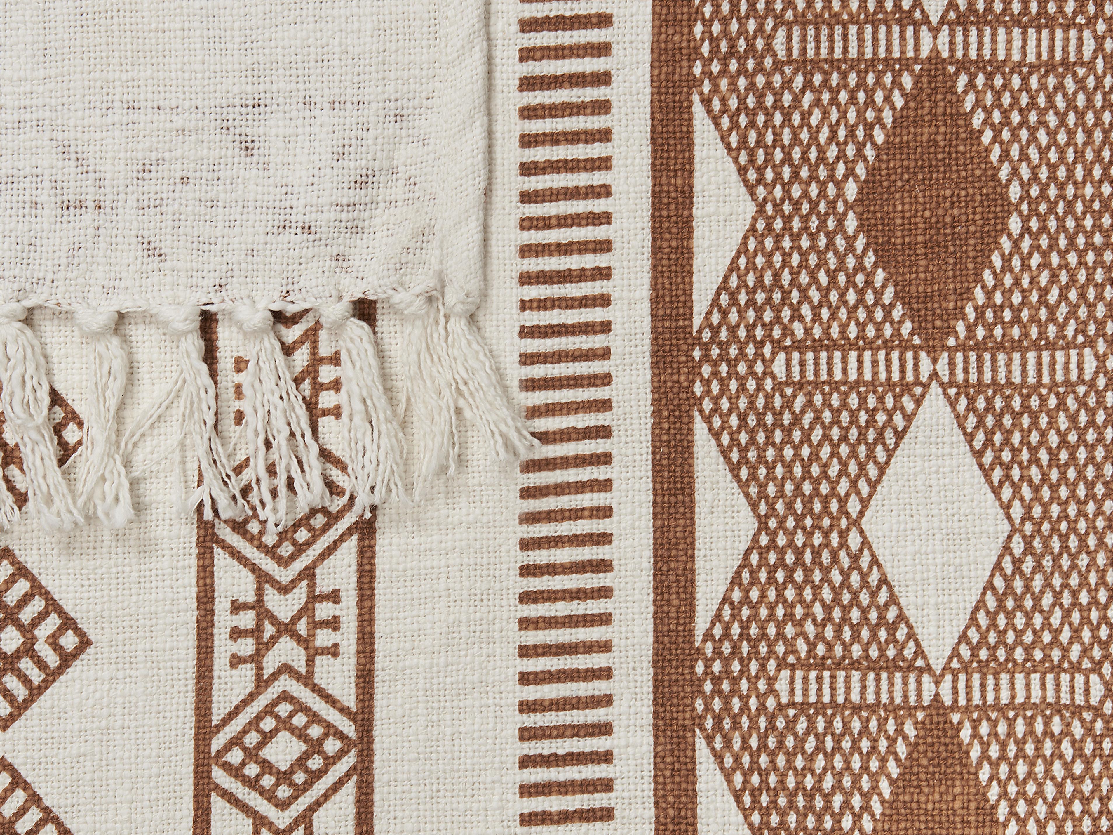 Plaid JORHAT Katoen 130 x 180 cm Beige