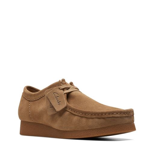Clarks WallabeeEVO Sko, Dark Sand Suede, 44