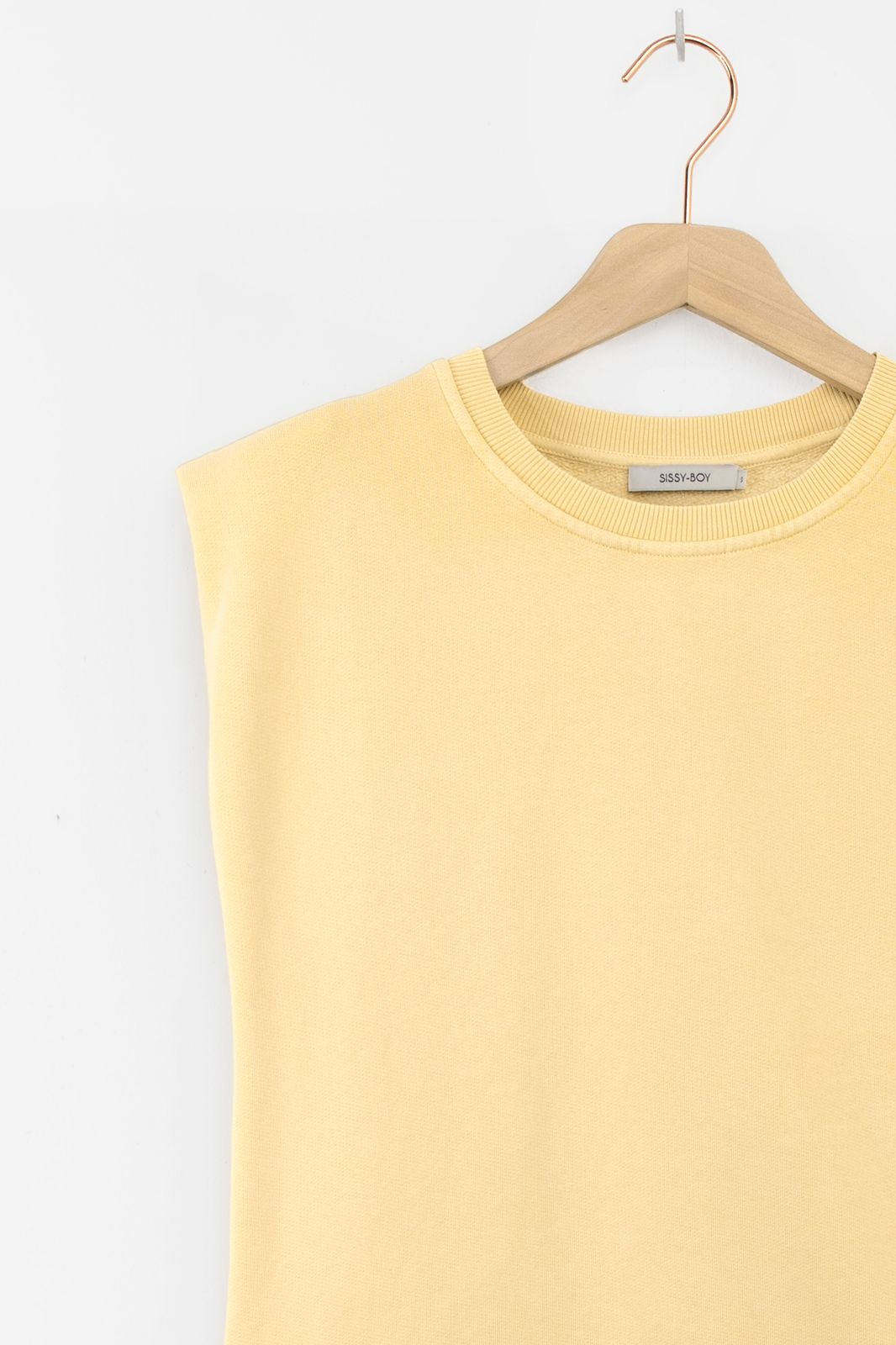 Beige mouwloze sweater