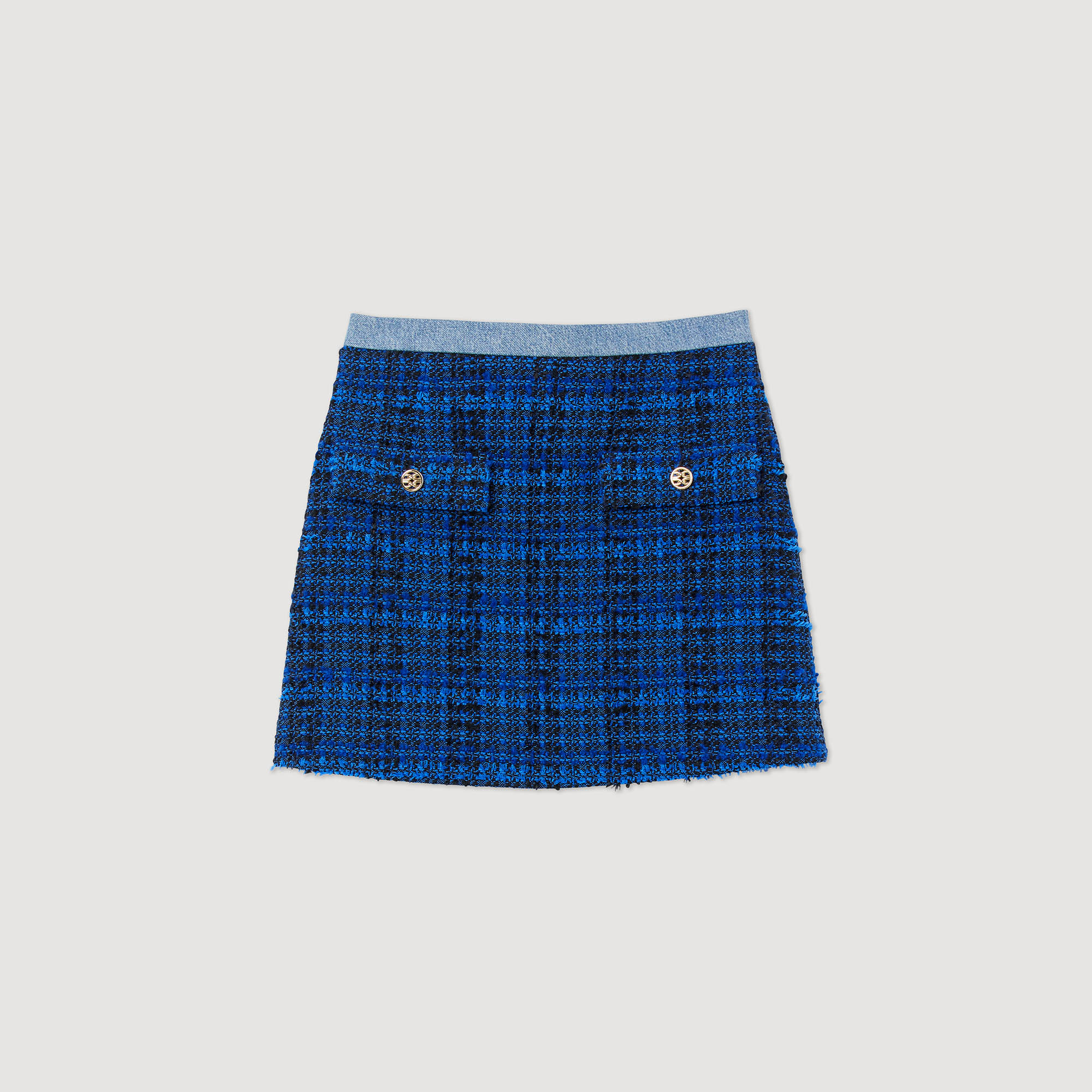 Jupe courte en tweed
