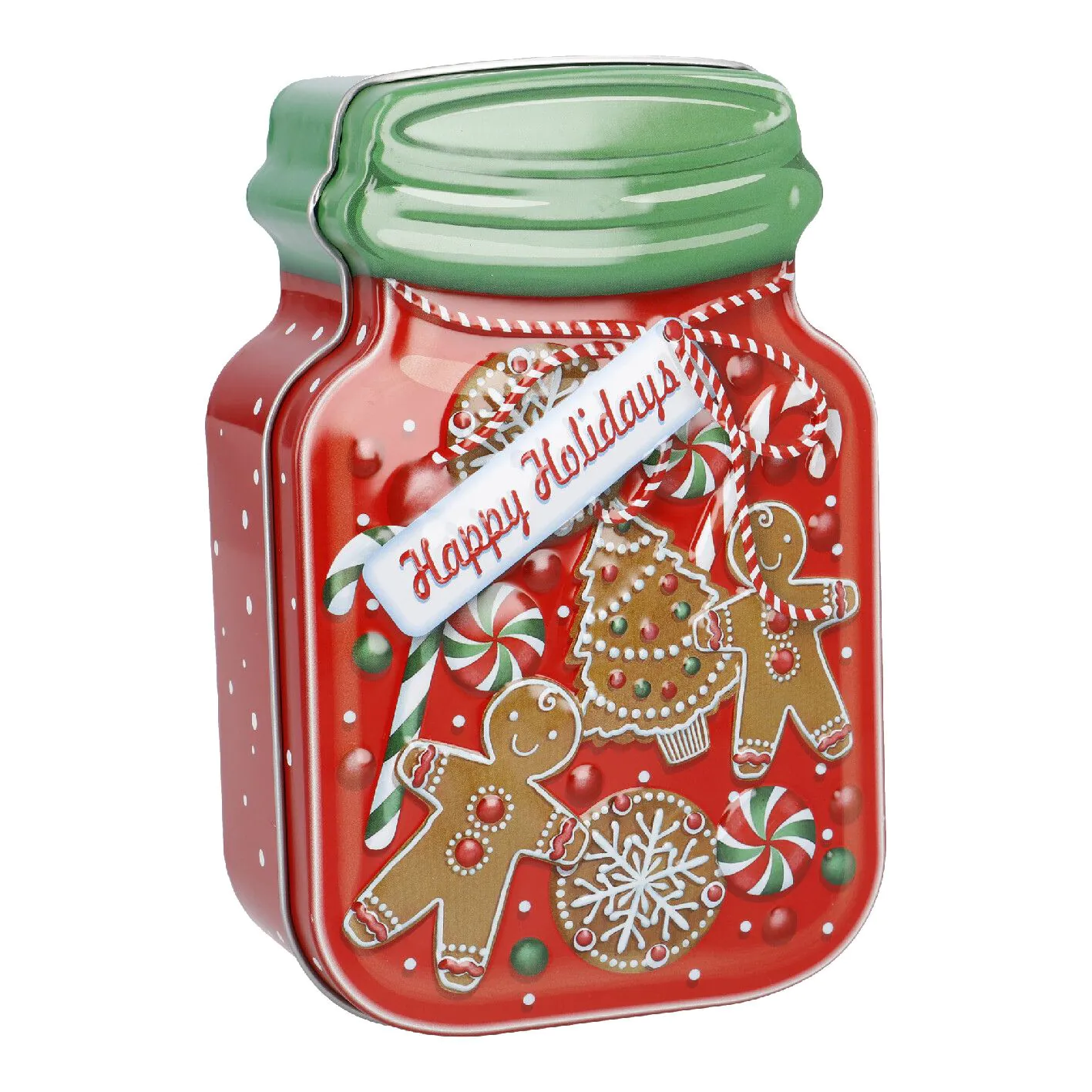 Keksdose Konserve, Happy Holidays, 15 x 9.5 cm