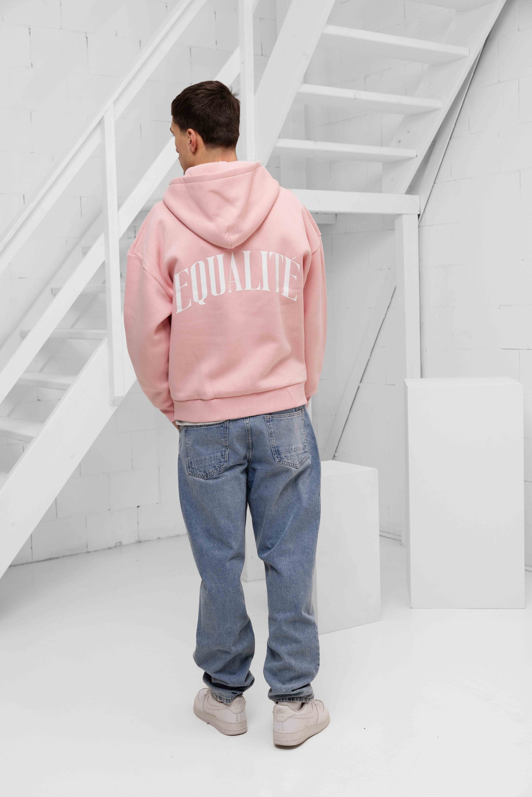 Equalité Oliver Oversized Full Zip Hoodie Roze