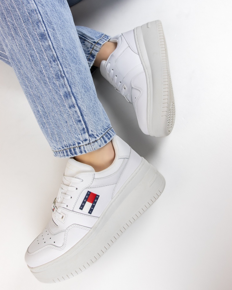 Tommy Jeans TJW Retro Basket Lage sneakers  - wit
