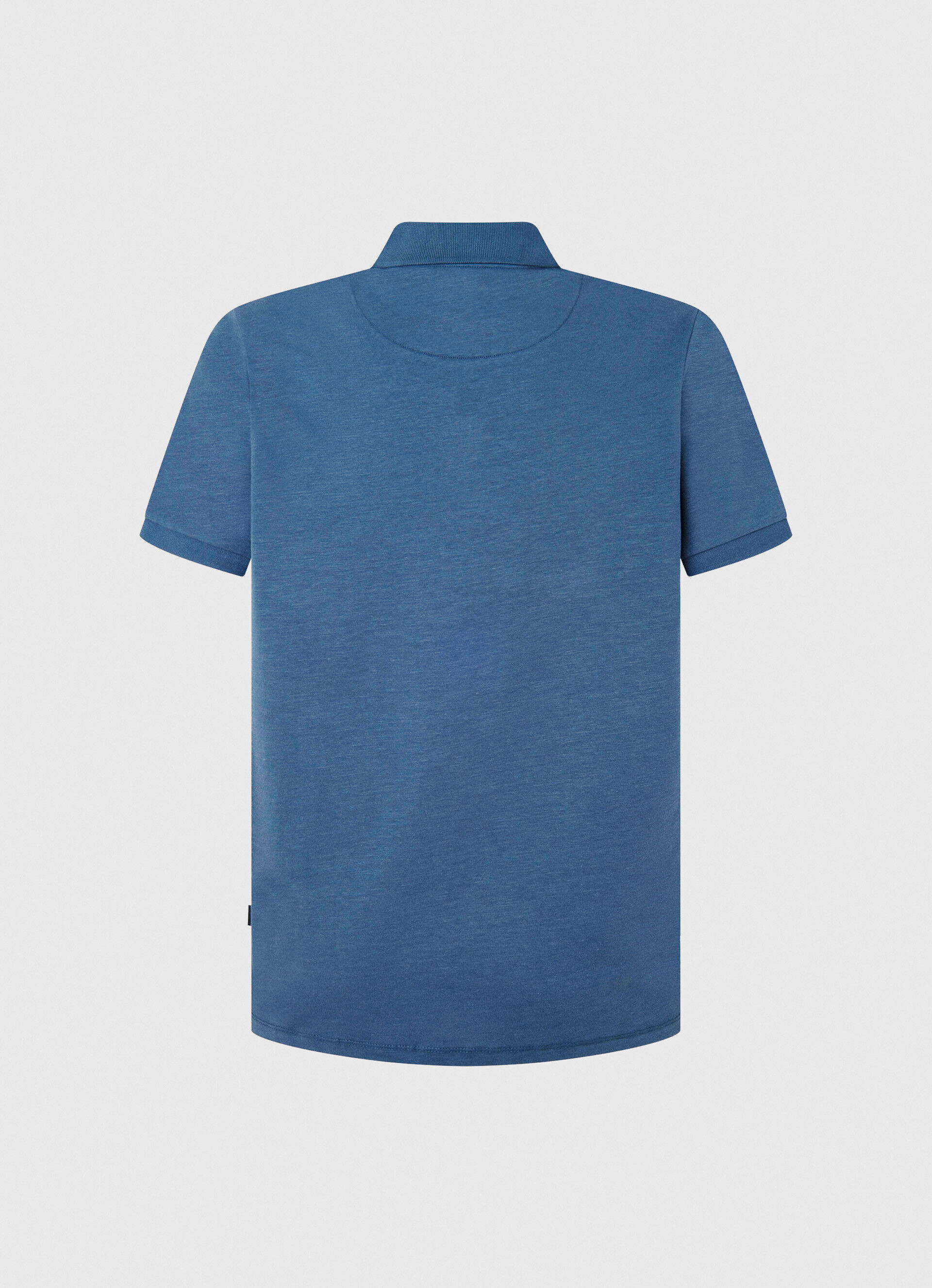 Polo com logotipo bordado - azul jarman