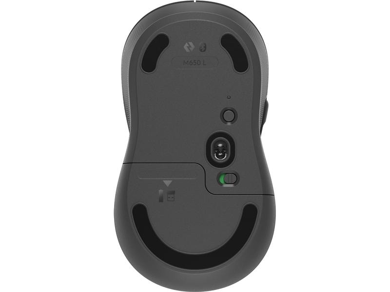 Logitech Maus Signature M650 L Graphite Präzise Wireless-Maus mit «Logitech SilentTouch»-Technologie