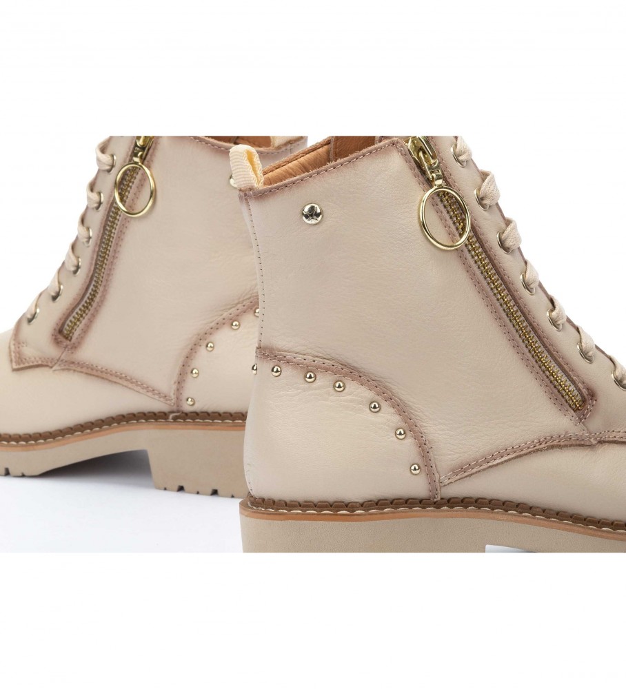 Botas de couro Pikolinos Vicar W0V-8610C1 marfim
